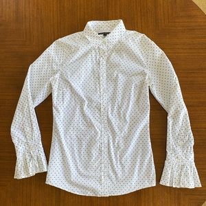 EUC Banana Republic Rile Shirt with polka dots